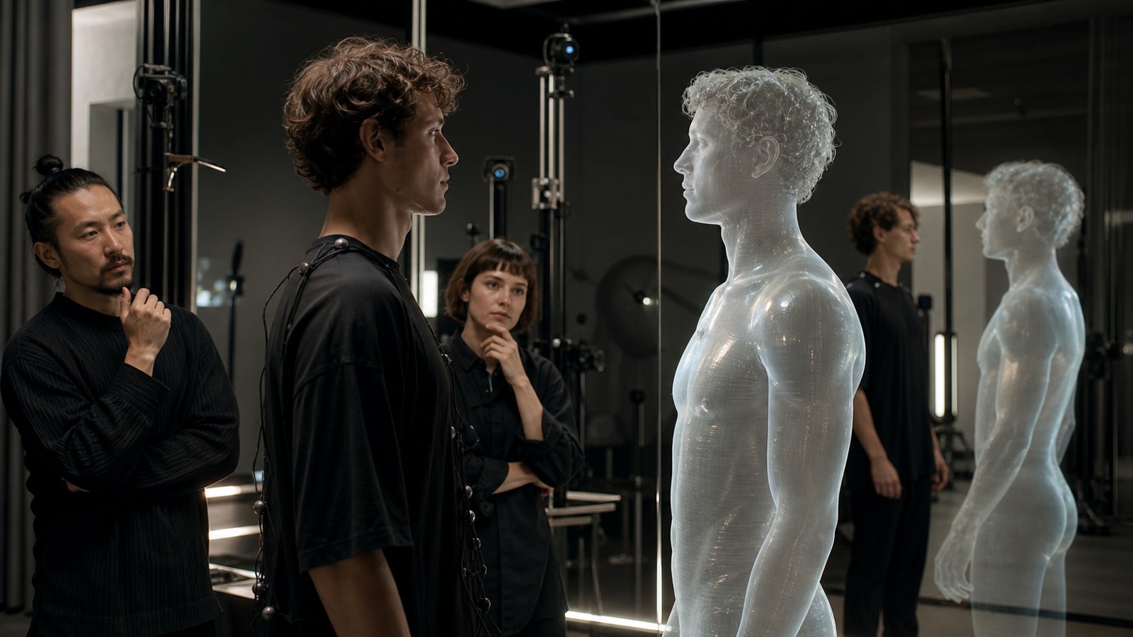 Editorial image illustrating AI Avatars and the Future of Human Identity