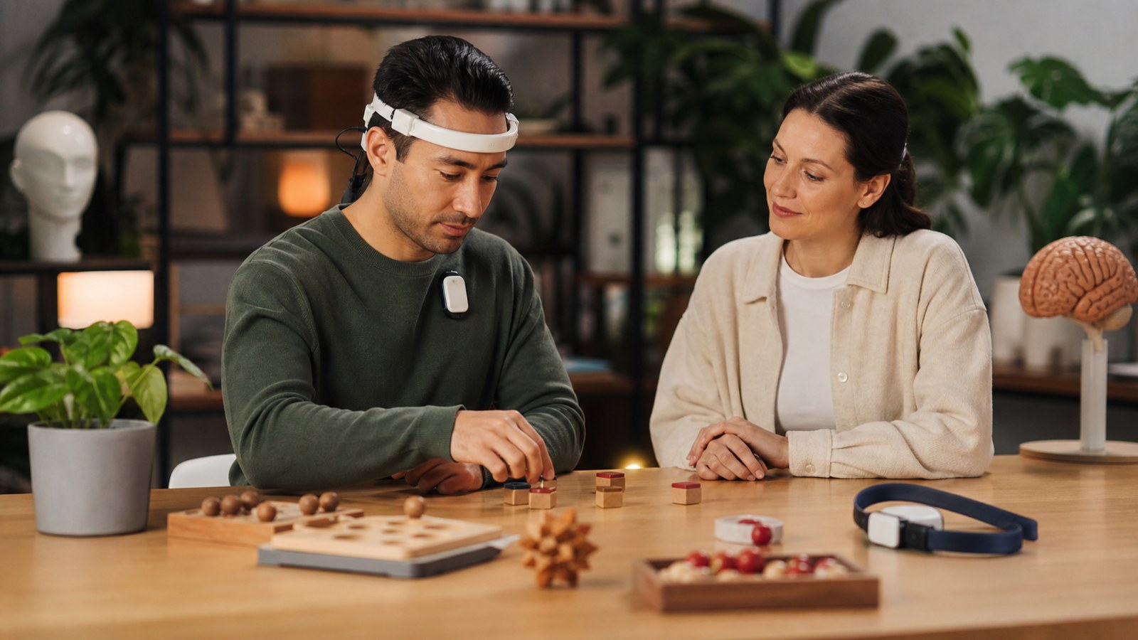 Editorial image illustrating Neuralink and the Race to Merge Humans With Machines
