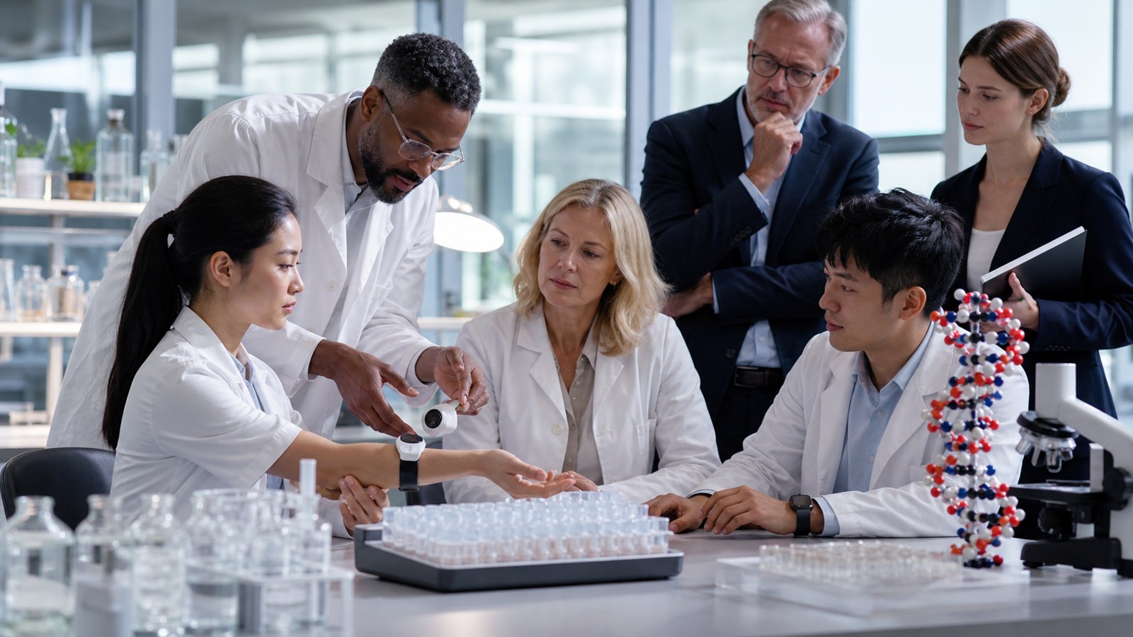 Editorial image illustrating The Future of Genetic Upgrades: How DNA Editing Could Transform Humanity